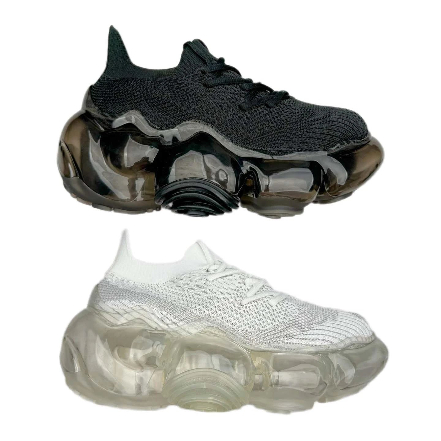 Gr0unds round-toe thick-soled low-top lifestyle air-cushion casual shoes  