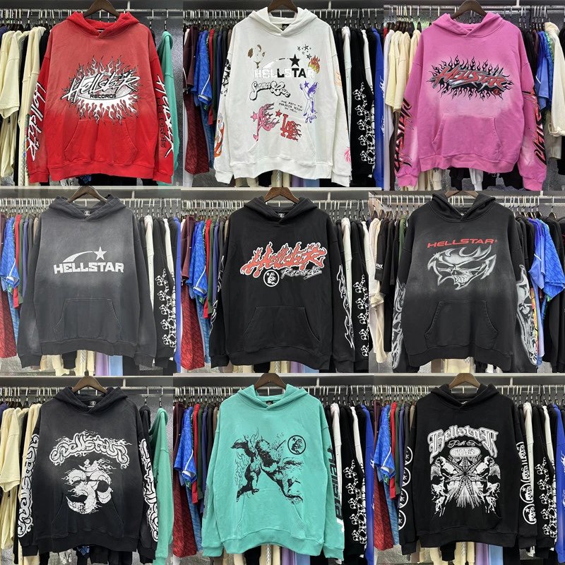 American street retro washed old mud printed letters loose hooded sweatshirt for men and women same style hoodie set  