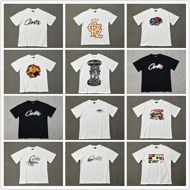 Spring and summer series printed short-sleeved street high street European and American style casual hip-hop casual half-sleeves for men and women  