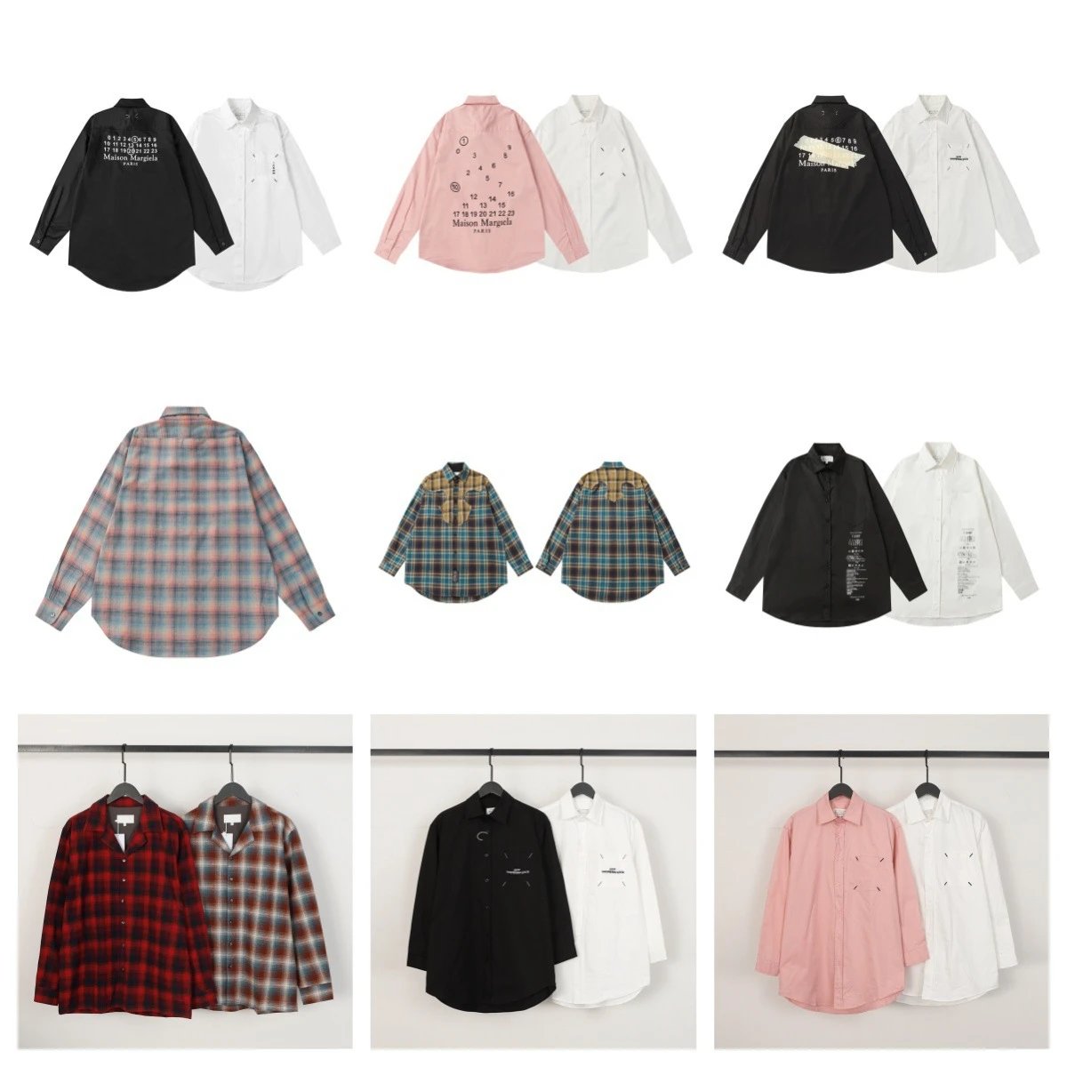 Unisex plaid long sleeve shirt  