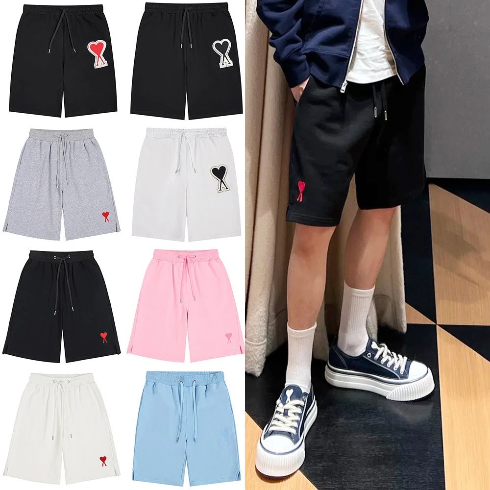 Five-quarter length pants for men and women, same style loose straight casual shorts  