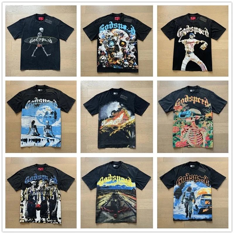 Round neck large size loose short-sleeved T-shirts for couples, same style  